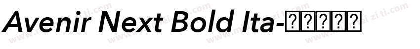 Avenir Next Bold Ita字体转换